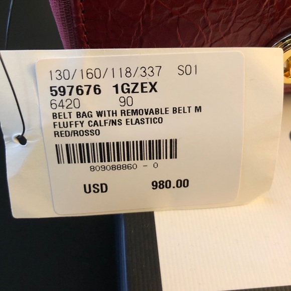 Gucci Calf Leather Belt Bag (Detachable Belt) - Rec - Picture 10 of 10